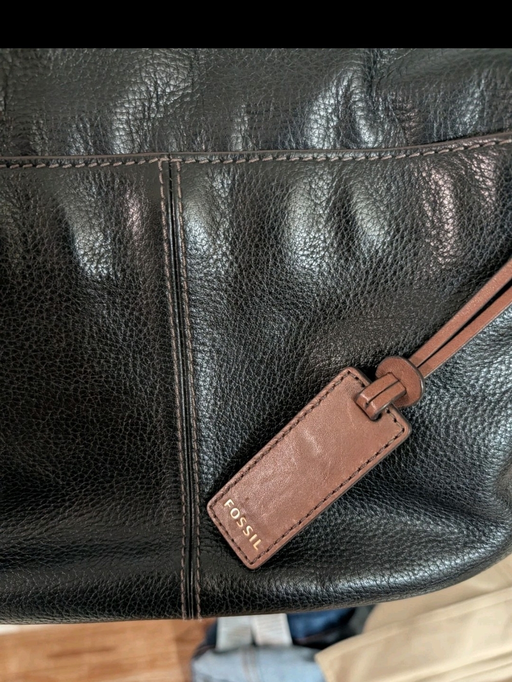 Fossil Womens Crossbody Bag with Brown Leather Logo